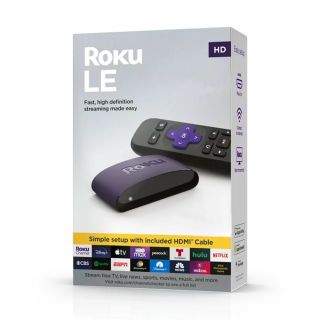 Convertidor Streaming Roku LE HD con Control Negro Sin Cargador