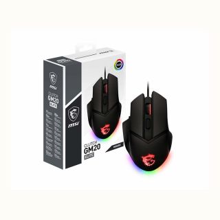 Mouse MSI Embrague GM20 Elite RGB Negro