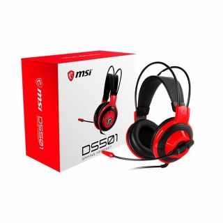 Auriculares MSI Gaming Headset DS501 Jack 3.5 rojo y negro